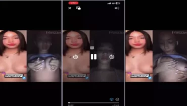 Ashley Rojas sin ropa acariciando su pecho