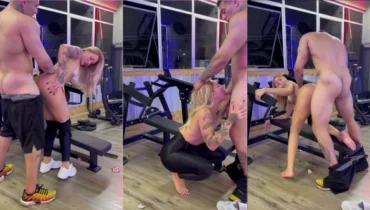 Brasileña desnuda tiene relaciones sexuales en el gimnasio